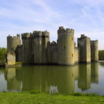 Bodiam Castle England children ruins East Sussex
